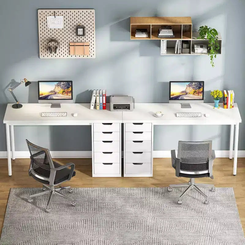 Bureau d’ordinateur Lantine avec 5 tiroirs, bureau moderne et sobre de 47 pouces pour le télétravail, les études et l’écriture, idéal pour les petits espaces
