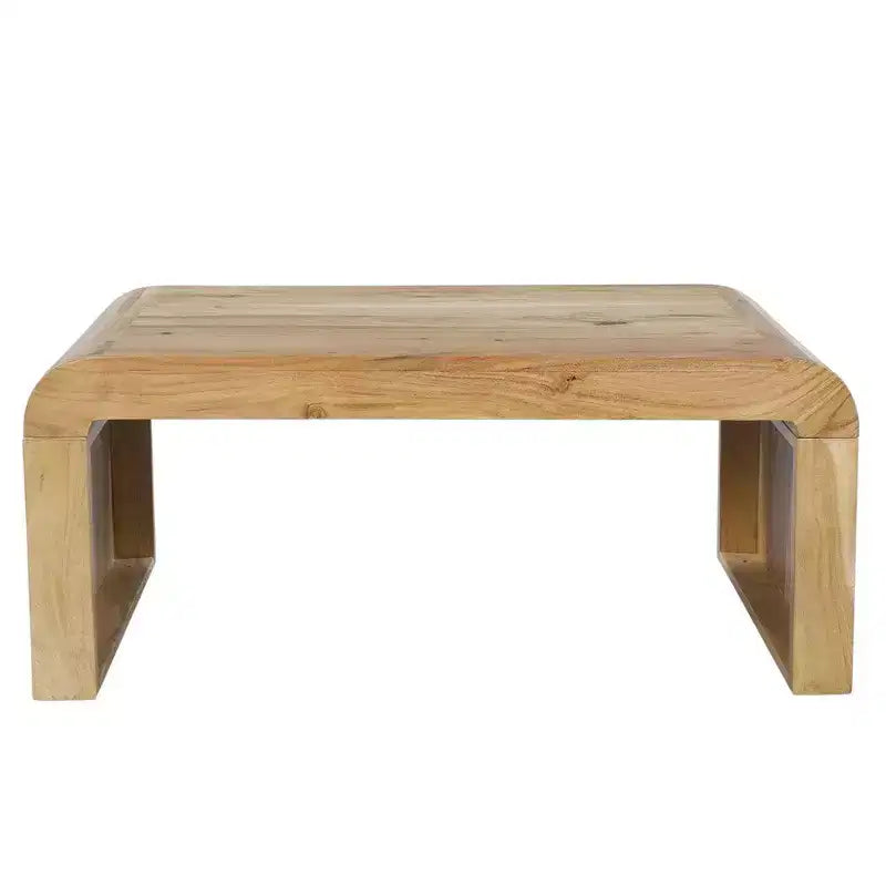 Couchtisch „Royal Hampton“ aus handgefertigtem, naturbelassenem Akazienholz mit rechteckiger, geschwungener Wasserfallkante, 36 Zoll