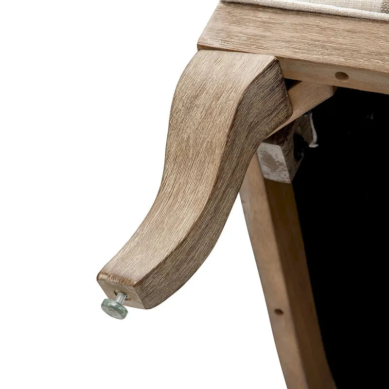 Set di 2 poltrone da fattoria in poliestere Rinaldo con gambe in legno massello di HULALA HOME