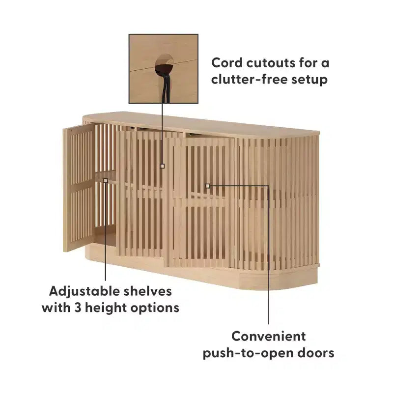 Plank+Beam Contour dressoir van massief hout met 3 deuren, tv-meubel van 59 voor de woonkamer