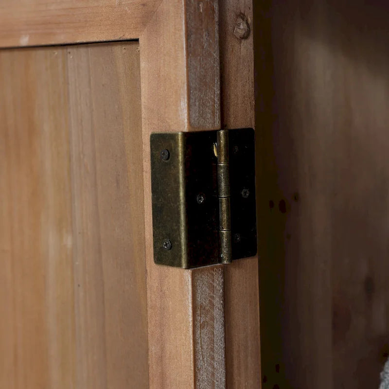 Landhaus-Stauschrank aus Holz, 37.4 hoch, mit 2 Türen - 37.4 H x 27.68 W x 13.23 D