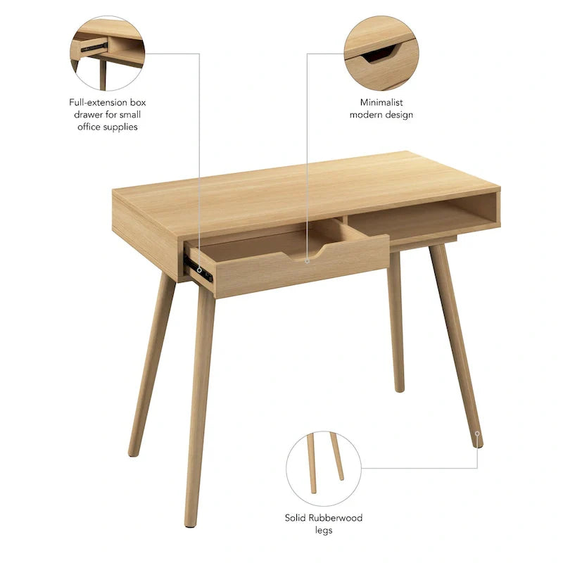 Scrivania per computer e scrittura Bush Furniture Nora 40W con contenitore