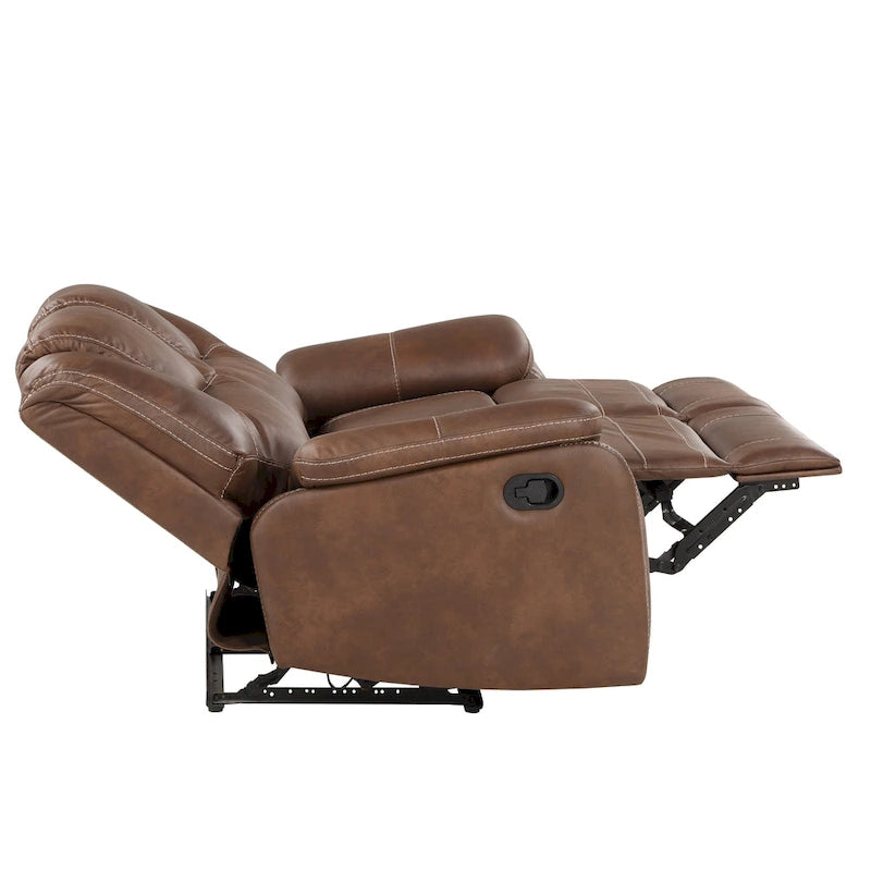 Steve Silver Kameryn handmatig verstelbare loveseat van imitatieleer