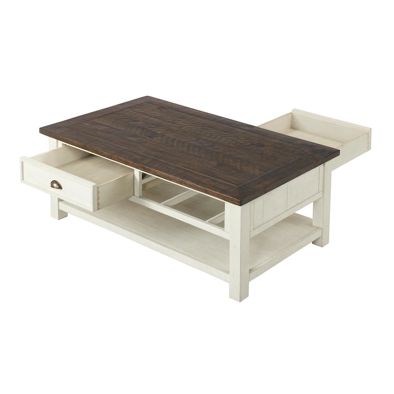 The Gray Barn Downington Couchtisch aus Massivholz mit 2 Schubladen