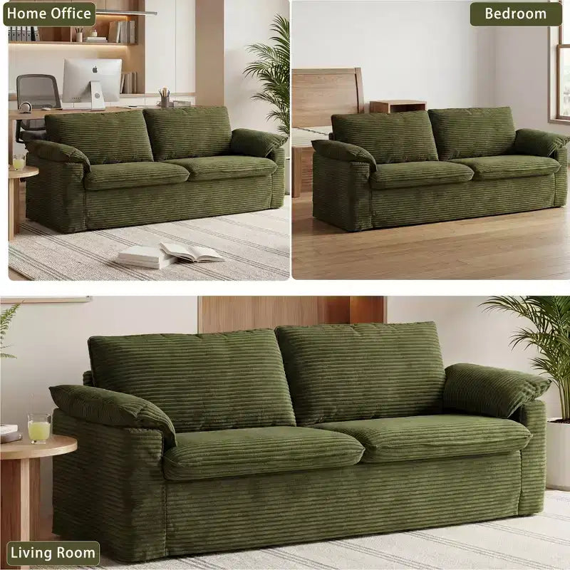 Divanetto a due posti Dyonery 86 Cloud, seduta profonda e cuscini con braccioli larghi, struttura robusta, design ergonomico traspirante