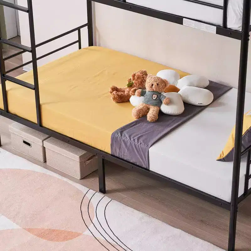 Lit superposé en acier Karl Home, 1 place au-dessus d’une place, avec échelle, pour chambre ou dortoir, enfants et adultes