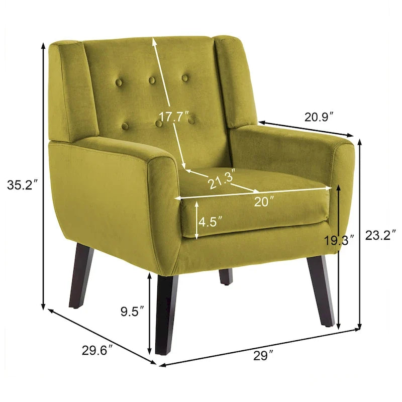 Set van 2 fluwelen fauteuils met armleuningen voor de woonkamer