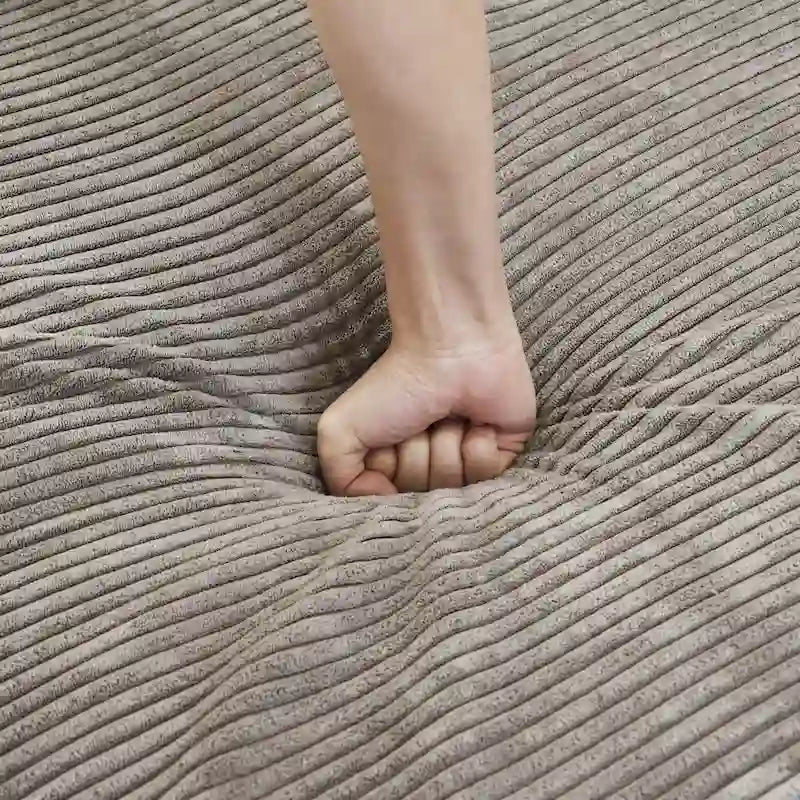 Canapé modulable d’angle de 141.73, canapé en velours côtelé en U avec poufs