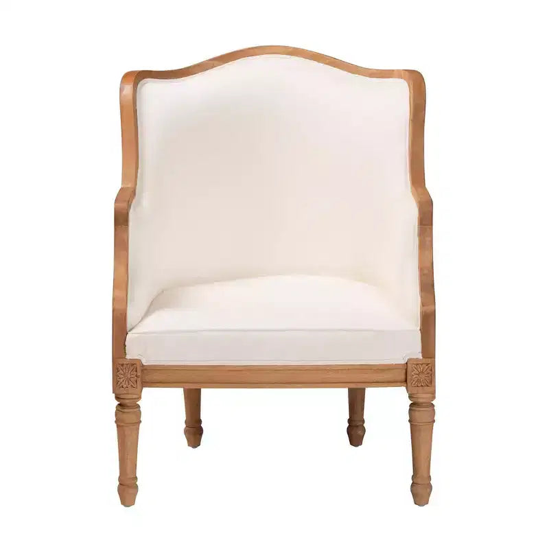 Fauteuil d’appoint en tissu et bois Elizette de bali & pari