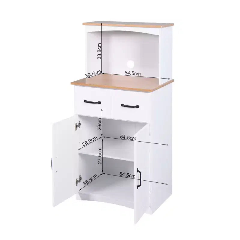 sumyeg Küchenschrank aus Holz mit Schublade und Mikrowellenablage