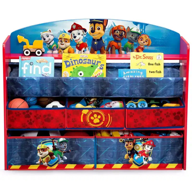 Delta Children PAW Patrol Deluxe-Bücherregal und Spielzeug-Organizer
