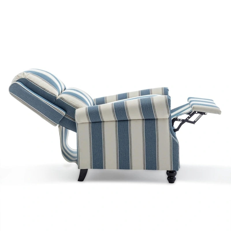 Set mit 2 modernen Relaxsesseln mit gepolstertem Sitz aus Kunstleder/Stoff