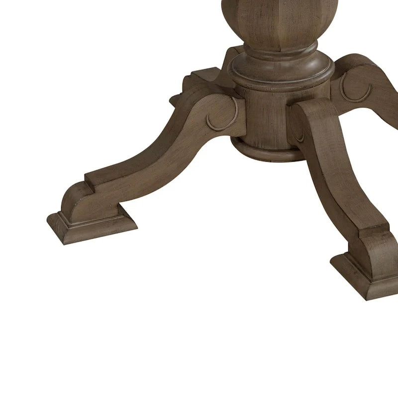 Ronde eettafel met voet in Magnolia Manor-stijl en uitschuifbare bladen - 2 afwerkingen