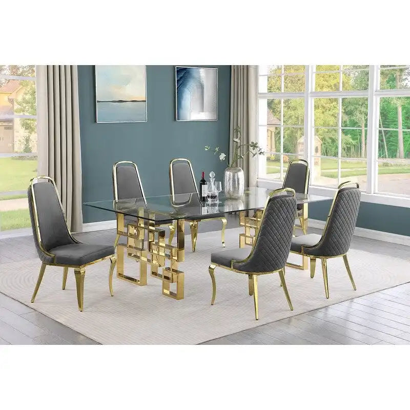 Ensembles de salle à manger avec grande table en verre de Best Quality Furniture