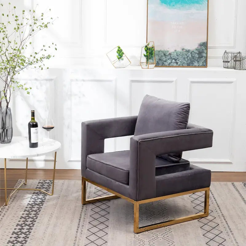 Fauteuil d’appoint contemporain rembourré Lenola de Roundhill Furniture