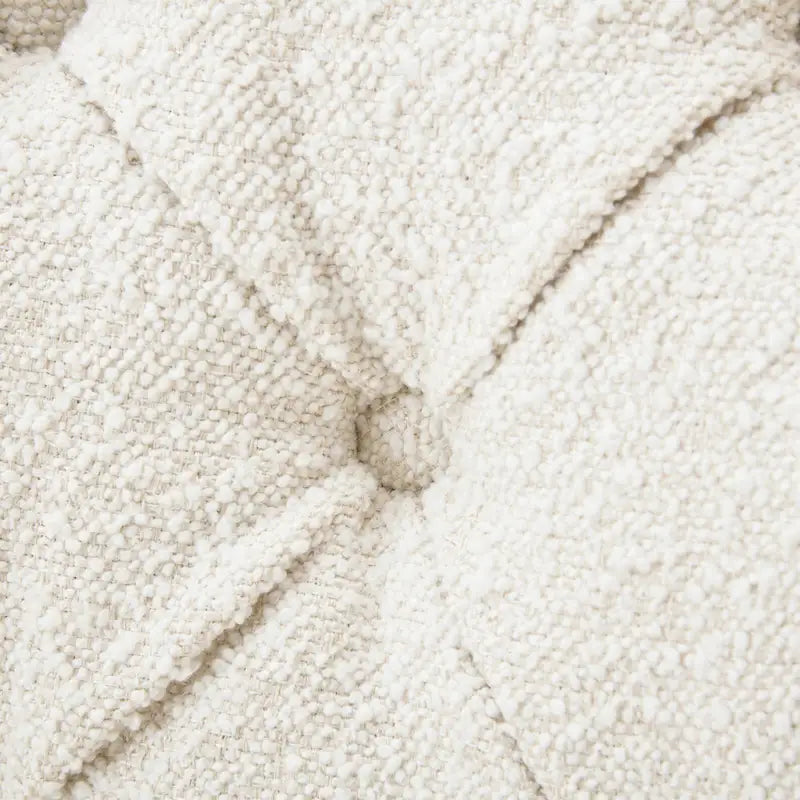 Fauteuil club en bouclé couleur amande avec clous décoratifs, par Christopher Knight Home