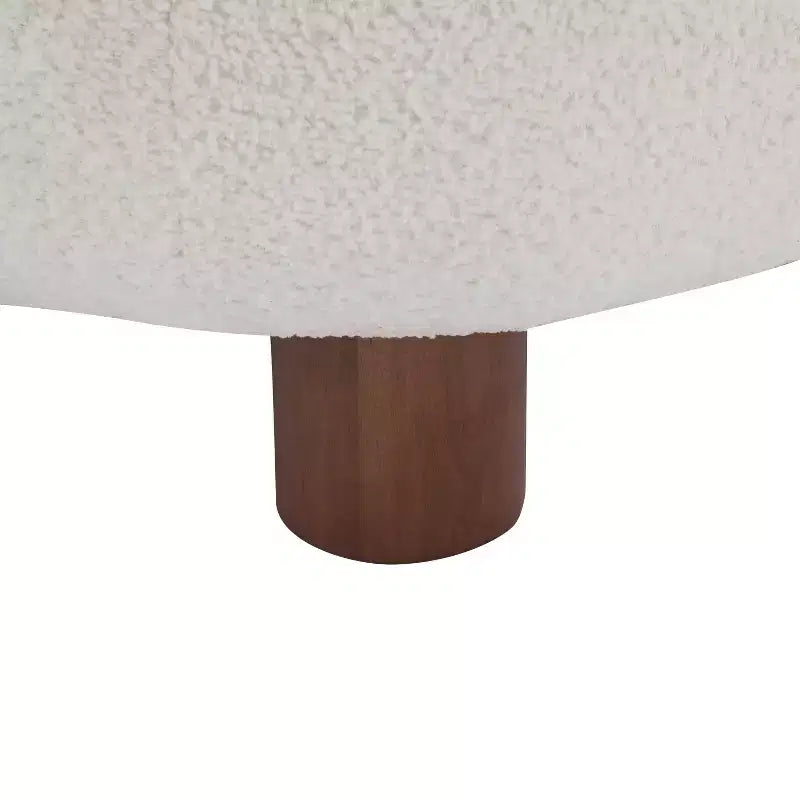 Poltrona d'accento Christopher Knight Home Gareth in legno moderno con rivestimento bouclé