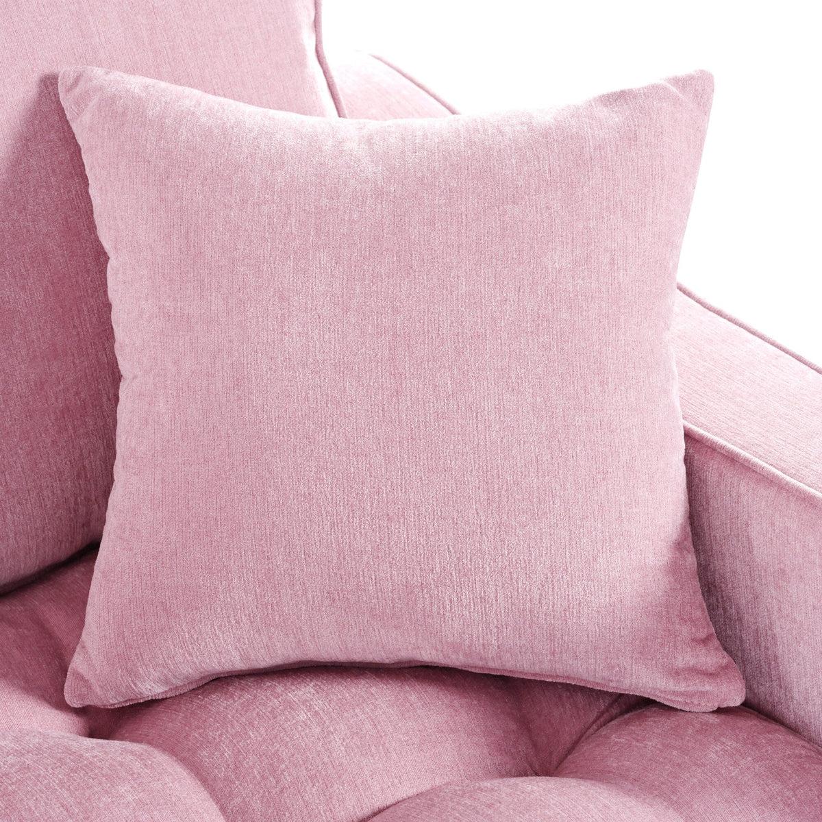 Chaiselongue-Schlafsofa aus Chenille, gepolstertes Sofa mit gesteppter Rückenlehne und 2 abnehmbaren Kissen für das Wohnzimmer
