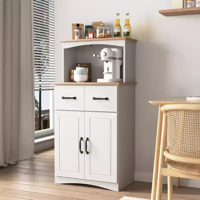 sumyeg Küchenschrank aus Holz mit Schublade und Mikrowellenablage