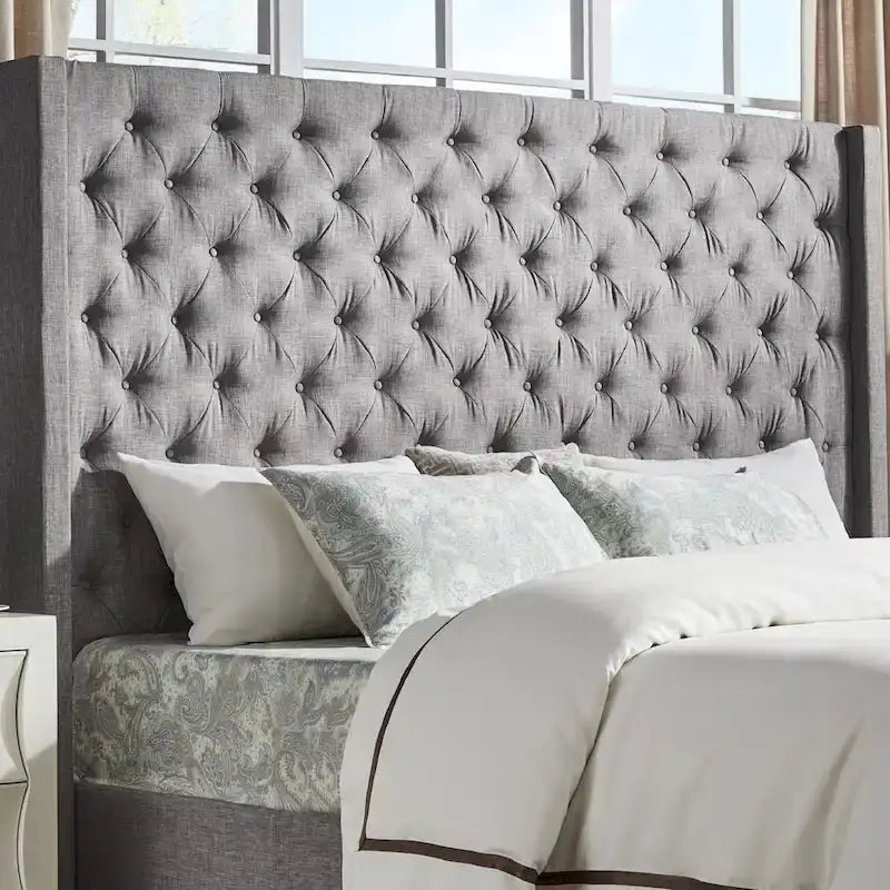 Nur gepolstertes Wingback-Kopfteil mit Knopfheftung, Naples, von iNSPIRE Q Artisan