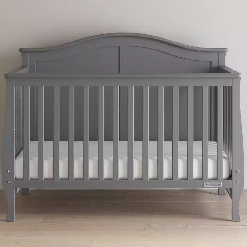 4-in-1-Umbaubett, lässt sich in ein Tagesbett, Kleinkinderbett und Doppelbett umwandeln, 3 Matratzenpositionen, babyfreundliche Lackierung
