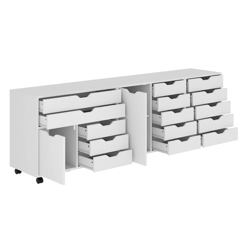 Halifax opbergkastset van 3 stuks, wit