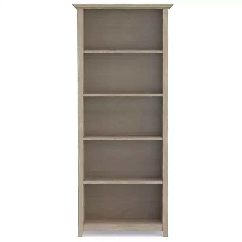 Libreria in legno massello a cinque ripiani, 70 - pino laccato, 4 ripiani regolabili
