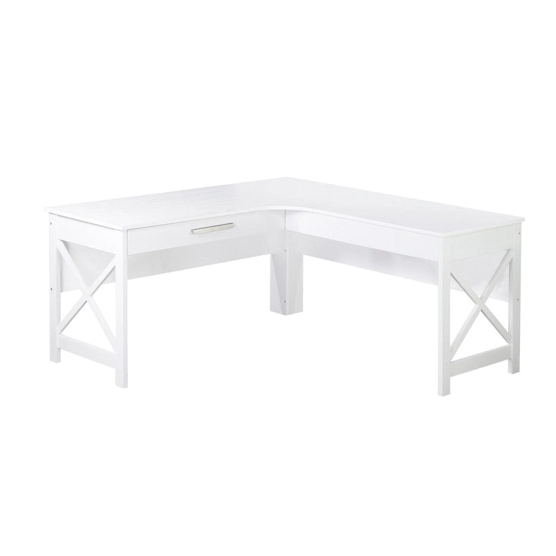 Bureau moderne de style ferme d’Alaska en forme de L L avec tiroir