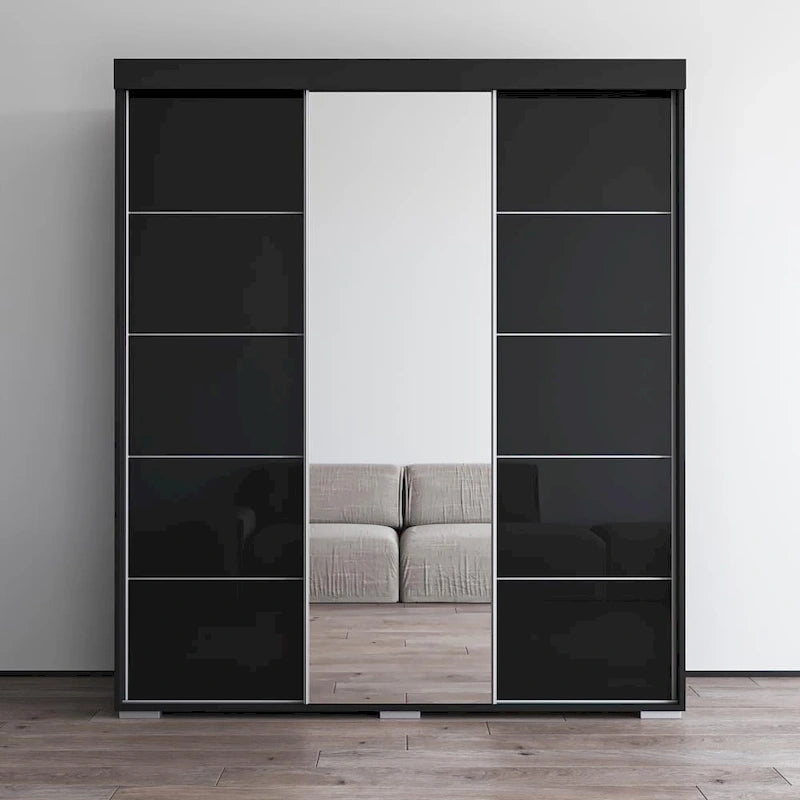 Aria moderner 3-türiger Kleiderschrank mit Spiegel