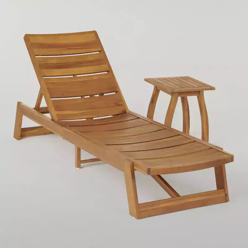 Mahalo set van 2 ligstoelen van acaciahout - Christopher Knight Home