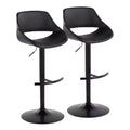 LumiSource Set aus 2 höhenverstellbaren Fabrico-Barhockern aus PU