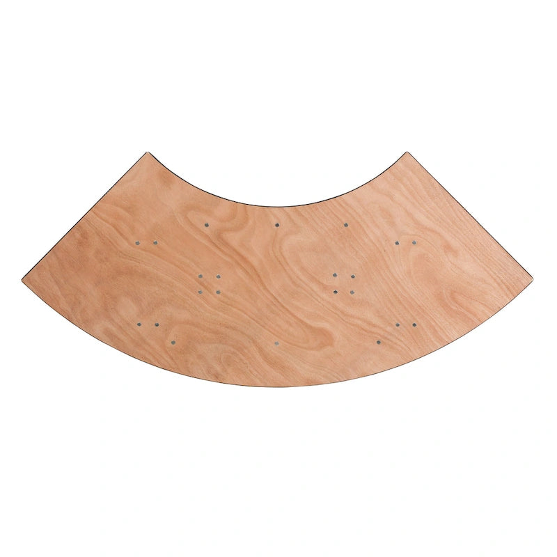 4-Fuß-Serpentinen-Banketttisch aus Holz, klappbar - 24W x 48D x 30.25H - 24W x 48D x 30.25H