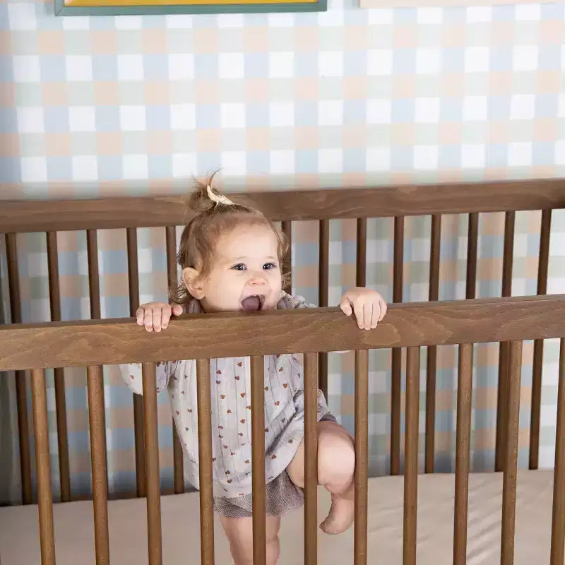 Lit bébé convertible 3-en-1, hêtre européen massif, certifié GREENGUARD Gold, fabriqué en Italie