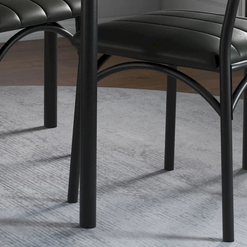 Keuken- en eettafelset voor 2 personen met gestoffeerde stoelen