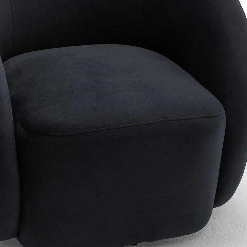 Moderne draaibare fauteuil met kuipvormige zitting