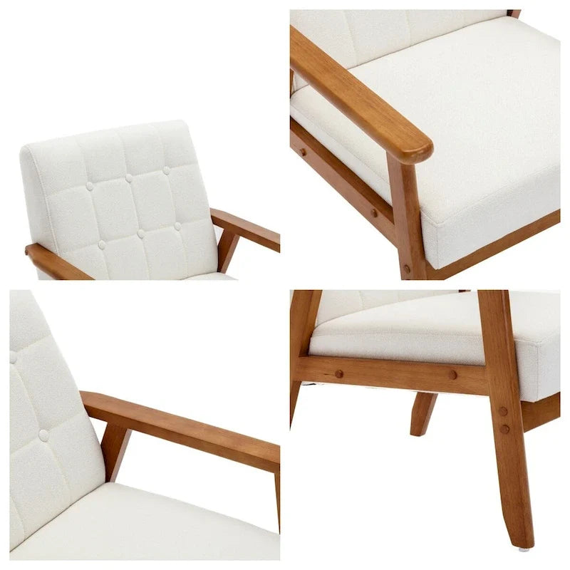 Set van 2 accentstoelen met bijzettafel, fauteuils voor woonkamer, slaapkamer of kantoor - 30.71H*25.39W *27.95D