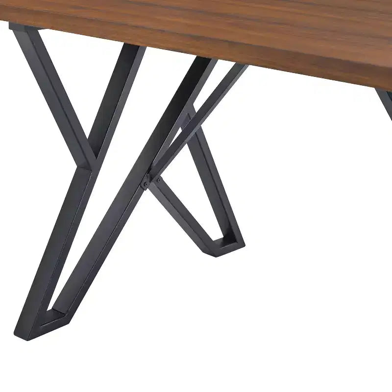 Set da pranzo da 5 pezzi con 4 sedie e tavolo rotondo/quadrato, nero+naturale/noce-ModernLuxe