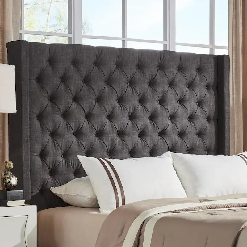 Solo testiera Naples con schienale alato e bottoni capitonné di iNSPIRE Q Artisan