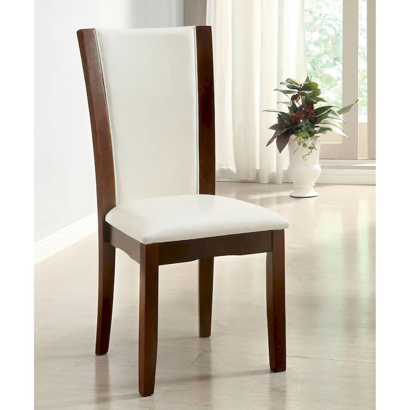 Ensemble de salle à manger Bind contemporain de 7 pièces en bois massif avec étagères ouvertes, par Furniture of America