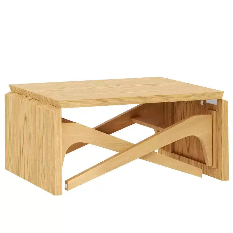 2-in-1-Couchtisch, ausziehbarer Esstisch, höhenverstellbarer Tisch für Zuhause und Büro, platzsparend - ModernLuxe