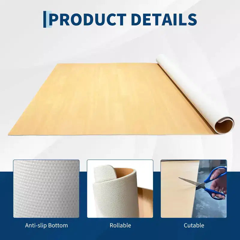 Draagbare dansvloermat van pvc van 4x6, 5 mm dik, antislip en krasbestendig, voor ballet, jazz, tapdans, yoga, pilates en oefeningen thuis