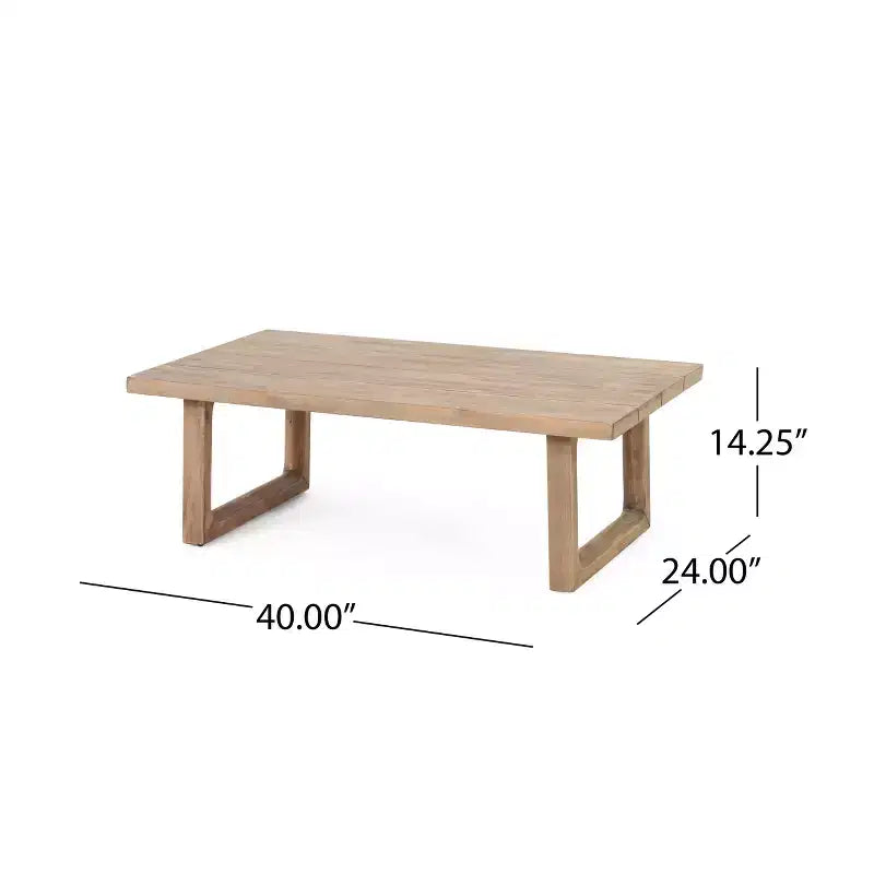 Tuinmeubelset van acaciahout, loungeset voor buiten met salontafel en zachte kussens voor de achtertuin, veranda en het balkon, beige - Merax