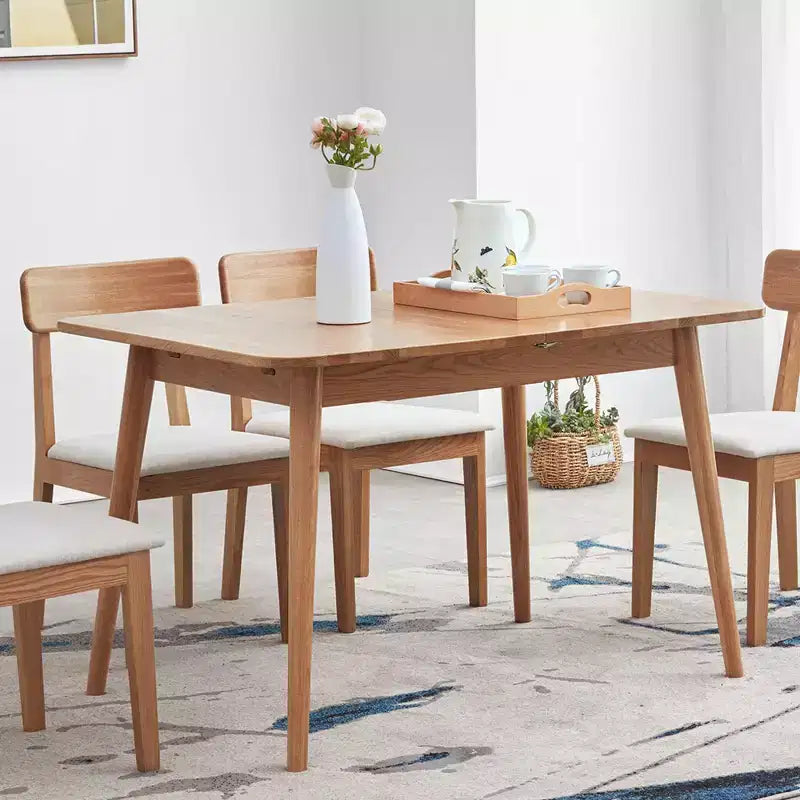Ausziehbarer Esstisch, moderner teleskopierbarer Holztisch für 6-8 Personen, platzsparender Multifunktionstisch für Küche, Esszimmer/Wohnzimmer oder Büro