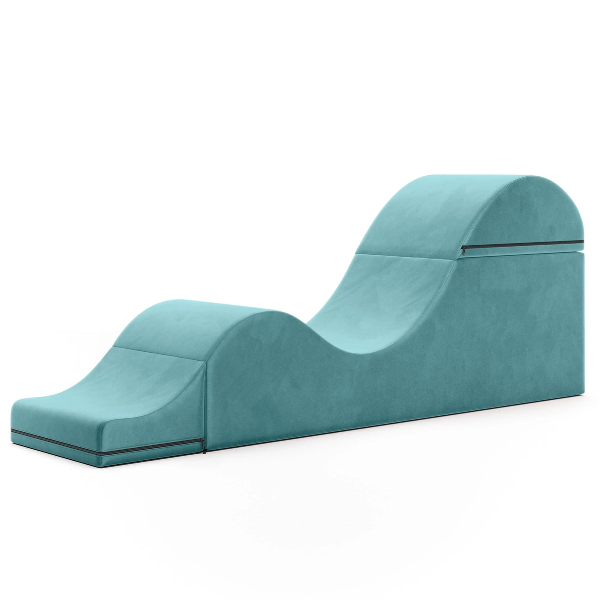 Méridienne convertible Avana Kami / yoga et massage - pouf 2-en-1 avec chaise longue de yoga pliable dissimulée, microvelours - N/A