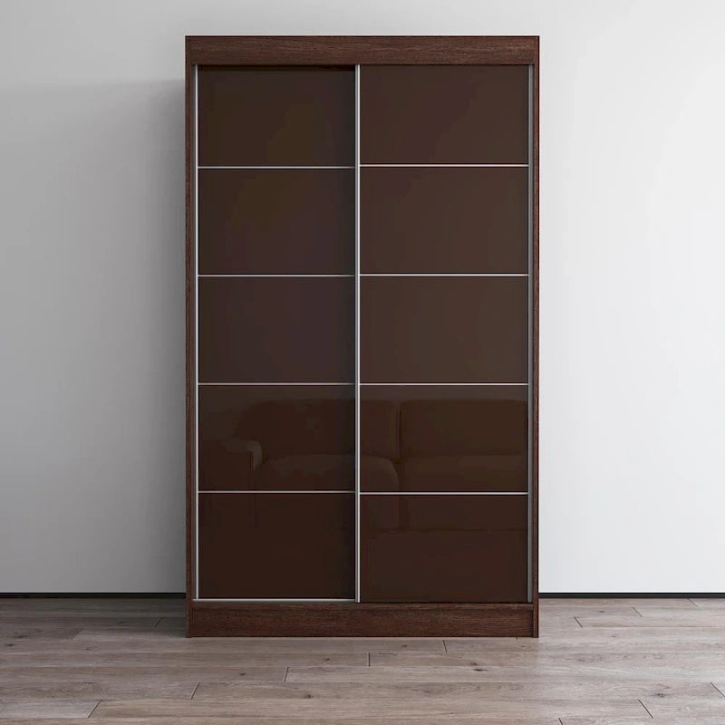 Armoire moderne à 2 portes à fini très brillant Aria