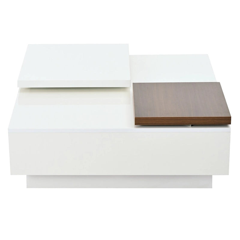 Tavolino da salotto quadrato moderno in legno