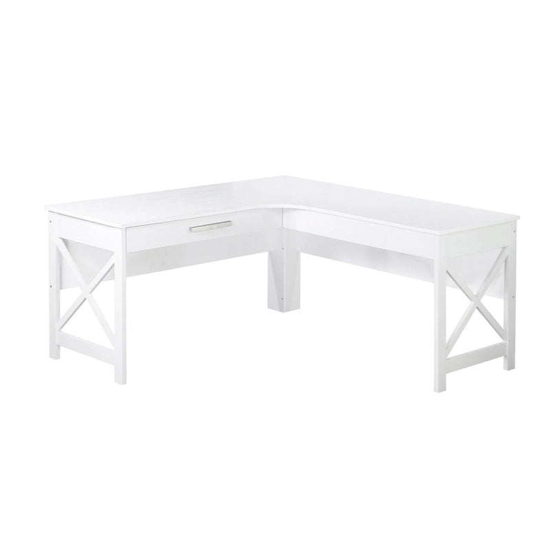 Bureau moderne de style ferme d’Alaska en forme de L L avec tiroir