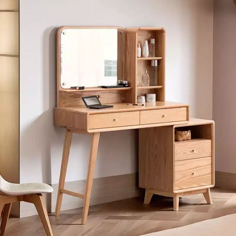 GDFStudio Crichton moderne Kommode aus massivem Eichenholz mit 4 Schubladen und Ablagen