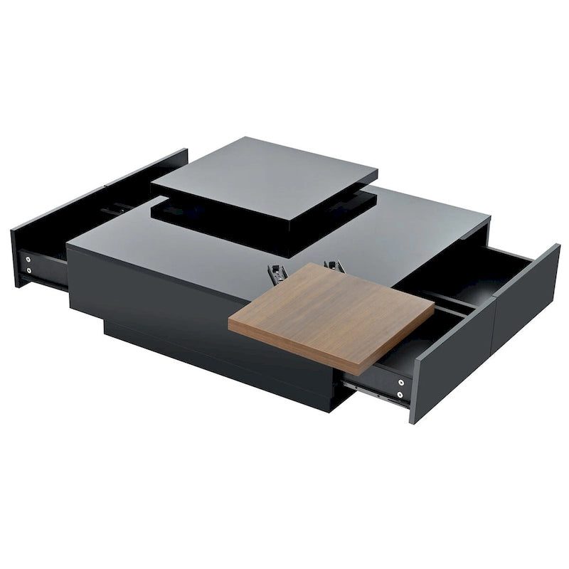 Tavolino da salotto quadrato moderno in legno