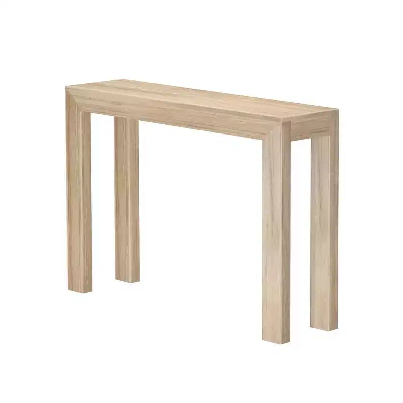 Plank+Beam 46 moderne console tafel van massief hout, smalle haltafel, voor achter de bank